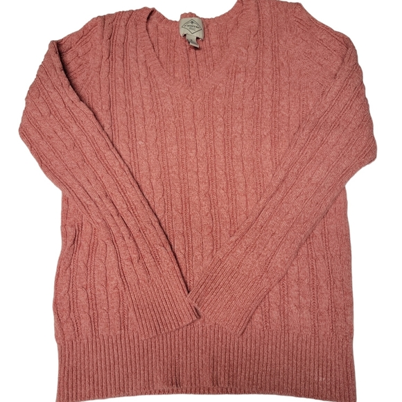 lot of 4 ST. JOHNS BAY V- Neck Cable knit Sweaters Sz.. Medium - Picture 2 of 5